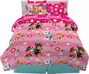 Paw Patrol Girls Kids Full Size Bedding Comforter & Sheet Set With Sham 7-Pieces - Picture 1 of 7