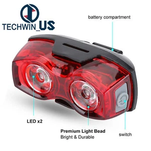 1000 m 2 LED hell Radfahren Fahrrad sicheres blinkendes Rücklicht Lampe - Bild 1 von 10