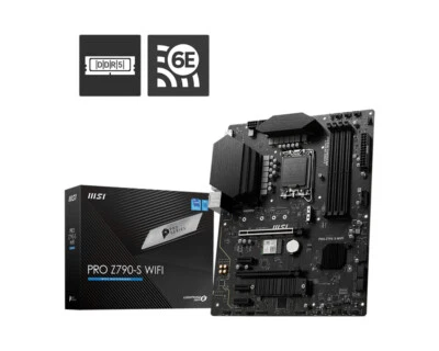 MSI PRO Z790-S WIFI Motherboard Intel Z790 LGA 1700 ATX DDR5 192GB Wi-Fi 6 2.5Gb - Imagen 1 de 4