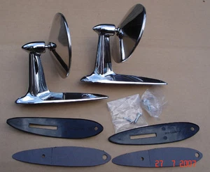 Pair Of American Classic Longbase Door Wing Mirrors Hot Rod Kit Car Ford Etc - Picture 1 of 10