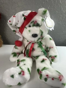 TY MWMT 1998 Holiday Teddy Beanie Buddy - Picture 1 of 4