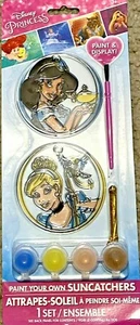 Disney Princess Jasmine & Cinderella Age 3+ New Suncatchers Paint Your Own 1 Set - Picture 1 of 12