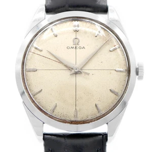 OMEGA 2910.7 Cal.284 Ivory Stainless Steel Men Hand Winding Antique Vintage - Picture 1 of 5