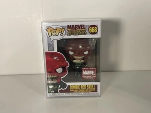 Funko Pop! Marvel Zombies- Red Skull #668 MARVEL COLLECTOR CORPS EXCL+ Protector - Picture 1 of 6