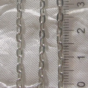 1M FORCAT KETTE 4,5x3mm Metall versilbert Farbe METALL Perlen Armbänder Fäden *C74 - Bild 1 von 1
