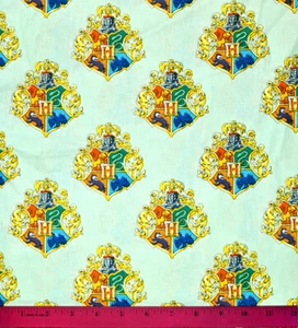 Harry Potter Fabric - HALF YARD - Sewing Quilting - 100% Cotton Hogwarts Crest - Picture 1 of 1