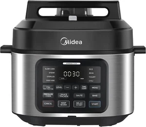 Midea Schnellkochtopf 9-in-1 Multikocher mit 12 Funktionen, 6 L / Reisekocher - Bild 1 von 7
