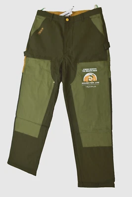 LRG x Round Two Mens Rugged Desert Eagle Double Knee Military Green Pants NWT 36 - Image 1 of 4