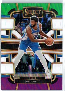 2023-24 Panini Select #4 Joel Embiid Green White Purple Prizms - Picture 1 of 2