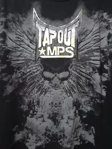 Vintage Tapout MPS Long Sleeve Shirt XL Mens Black Y2K Grunge Thermal Tee - Picture 1 of 6