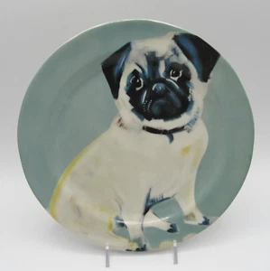 PLATO(S) DE POSTRE ENSALADA PUG SALLY MUIR PERRO AL DÍA DE ANTHROPOLOGIE USADO EN EXCELENTE ESTADO - Imagen 1 de 10