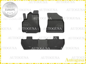 LHD BLACK RUBBER FLOOR MATS LINERS ALL WEATHER FOR CITROEN BERLINGO 2008-2018 - Picture 1 of 6