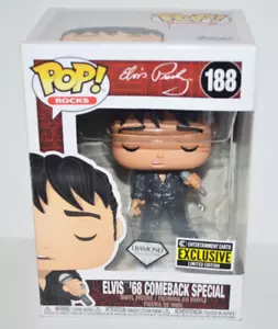Funko POP! Rocks: Elvis Presley '68 Comeback Special 188 Figurina Esclusiva Come Nuova🔥 - Foto 1 di 6