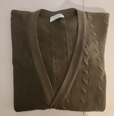 United Colors of Benetton Hombre Algodón Verde Oliva Cablecartigan Suéter Talla 52 Foto 1 de 4