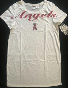 LA Angels Women's Night Tee Large White Burnout Concepts Sports sleepwear MLB - Picture 1 of 5