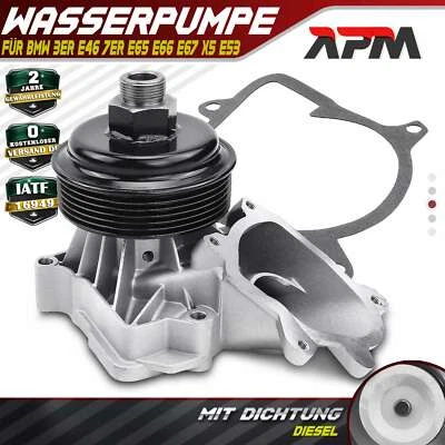 Water Pump For BMW 3 Series E46 318d 320d 7 Series E65 E66 E67 730d X5 E53 2.0L 3.0L - Image 1 of 4