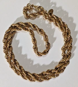 Signed CITATION Gold Tone Twisted Chain Necklace, 16 inch - Picture 1 of 4