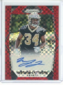 2017 Prizm Marshon Lattimore RC ROOKIE RED POWER AUTO AUTOGRAPH Saints 5/49 - Picture 1 of 2