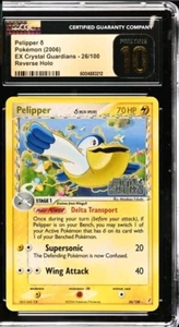 Pelipper 26/100 Crystal Guardians Reverse Holo Delta CGC PRISTINE 10 LOW POP PSA - Picture 1 of 2