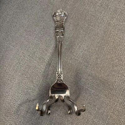 Porta-cartões Gorham Richmond Silverplate P monograma garfo dobrado placa receita - Imagem 1 de 4