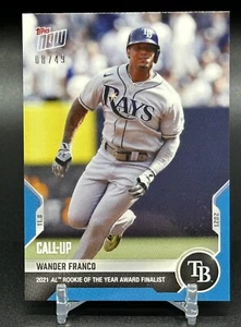 2021 Topps Now Wander Franco Off-Season Call-Up Blue OS-05 #/49 Rays - Picture 1 of 2