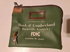 Cumberland Burksville Ky Money Green Bank Deposit Bag With Lock & Keys Scotch