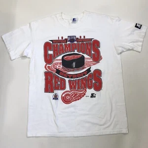 Vintage 1995 Detroit Red Wings T-Shirt Tee Western Champions NHL Starter Gr. M EUC - Bild 1 von 6