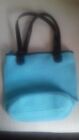 Ladies handbag/beachbag.BHS.Aqua colour. Synthetic.Inner zip pocket & mob pouch