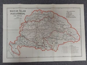 UNGARN KARTE zeigt 1750-1850 Periode, Maße 29x20 cm, ideal zum Einrahmen - Bild 1 von 1