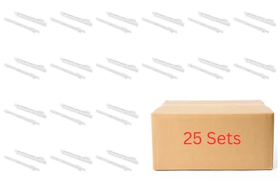 Metal Rolle Drawer Runners  Slide Bottom Fix Kitchen 250mm-600mm Set of 25 White - Image 1 of 4