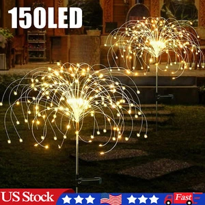 150LED Garden Firework Lights Solar Powered Outdoor Solar Decorative Lights Yard - Picture 1 of 12