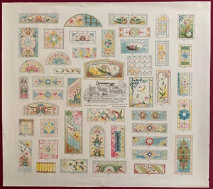 Vidrieras Dubuque Iowa Art Glass Works raras publicidad original anchas - Imagen 1 de 2