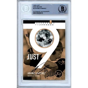 1999 Just Nine Imagine #9 Aramis Ramirez Signed Card AUTO Beckett Slab Pirates - Picture 1 of 5