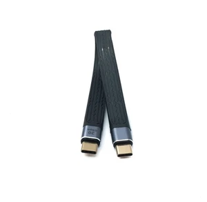 SYSTEM-S USB 3.2 Gen 2 Kabel 20 cm Typ C Stecker zu Stecker Flachkabel 20 - Afbeelding 1 van 4