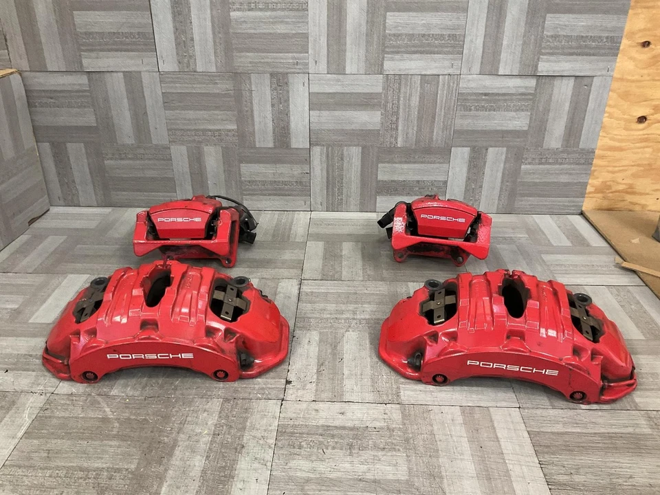 2017-2018 Porsche Macan Front & Rear Brake Caliper Set Red OEM - Image 1 of 4