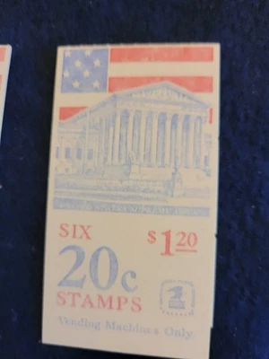 U.S. BOOKLET OF 6 SCOTT #BK139 1982 20ct FLAG OVER SUPREME COURT OPEN  - Image 1 of 4
