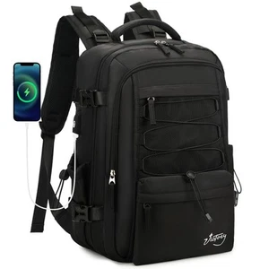 Travel Backpack for Women Men 15.6 Inch Laptop Backpacks with USB Port Carry ... - Picture 1 of 7