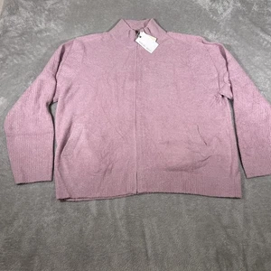 Barefoot Dreams Jacke Damen 2X Pink Orchid CozyChic Lite Full Zip Front Knit - Bild 1 von 10