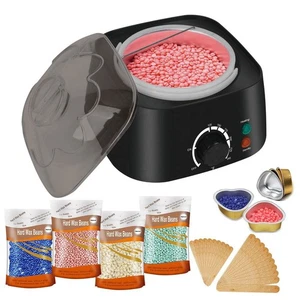 Kit calentador de cera con frijoles de cera - Depilación para cuerpo, piernas, bikini, cara - Imagen 1 de 7