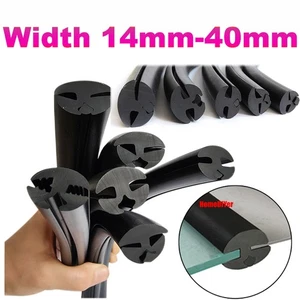 Black Rubber Window Sealing Slots Windscreen Glass Seals Strips Width 8mm-40mm - Picture 1 of 64