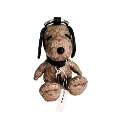 NUEVO CON ETIQUETAS✨️Llavero coleccionable Coach X Peanuts 2021 ver Snoopy lona 5401 Foto 1 de 4