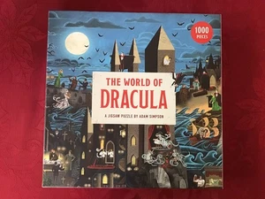 The World of Dracula Jigsaw Puzzle Adam Simpson 1000 Sealed Bag + Poster Horror - Picture 1 of 7