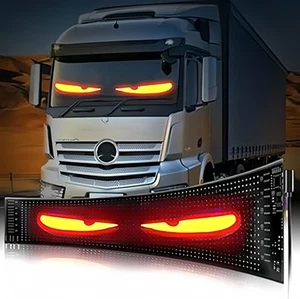 DIY Truck Specific Devil LED Eyes Screen Light Dynamic Lamp For Mercedes Benz - Foto 1 di 15