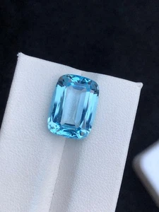 12.42 carat natural cut Swiss topaz Cushion shape loose gemstone from Africa. - Picture 1 of 8