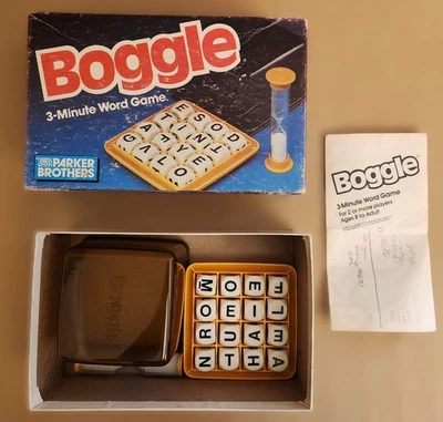 Vintage Boggle by Parker Brothers 3-Minute Word Game (1987) Complete - Image 1 of 4