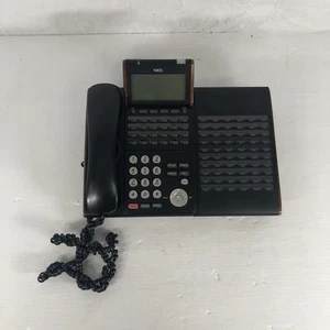 WOOD GRAIN NEC TELEPHONE: ITL-24D-1 (BK) TEL + DCL-60-1 (BK) CONSOLE - Picture 1 of 6