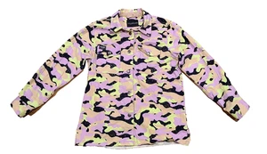 Wildfang Essential Shacket Chore Coat Size Small Pink Camouflage Button Up - Picture 1 of 7