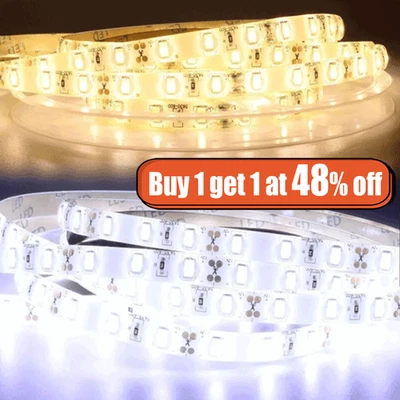 LED Strip Light Home Lighting 5630 SMD White/Warm White Waterproof 1M/3M/5M 12V - Image 1 of 4