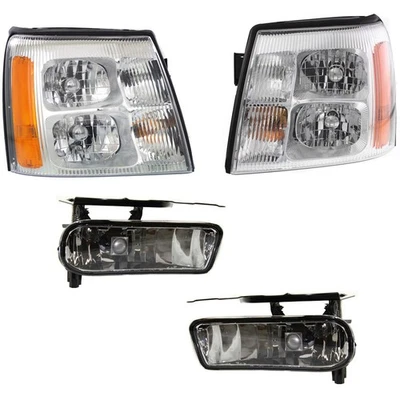Headlight Kit For 2002 Cadillac Escalade LH RH Escalade EXT Clear Lens Halogen L Foto 1 de 4