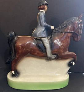 Vintage 1974 Ezra Brooks Empty Gaited Horse & Rider Decanter - Jim Beam - Picture 1 of 11